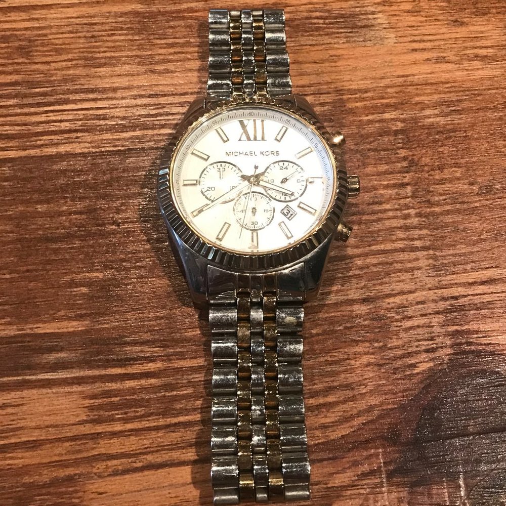 MICHAEL KORS Oversized Lexington Two-Tone Watch
